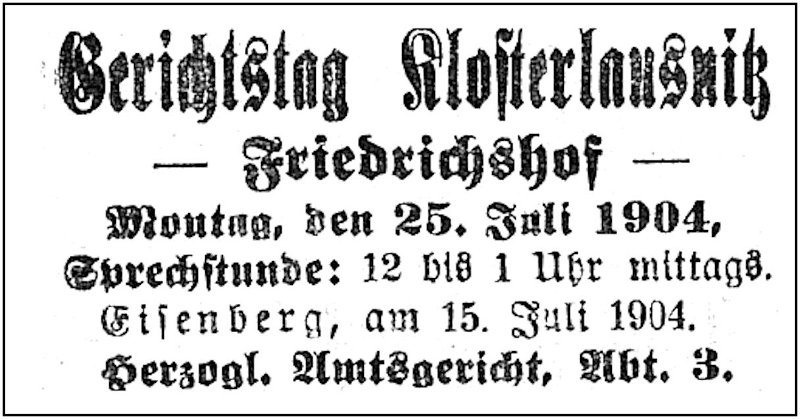 1904-07-25 Kl Gerichtstag